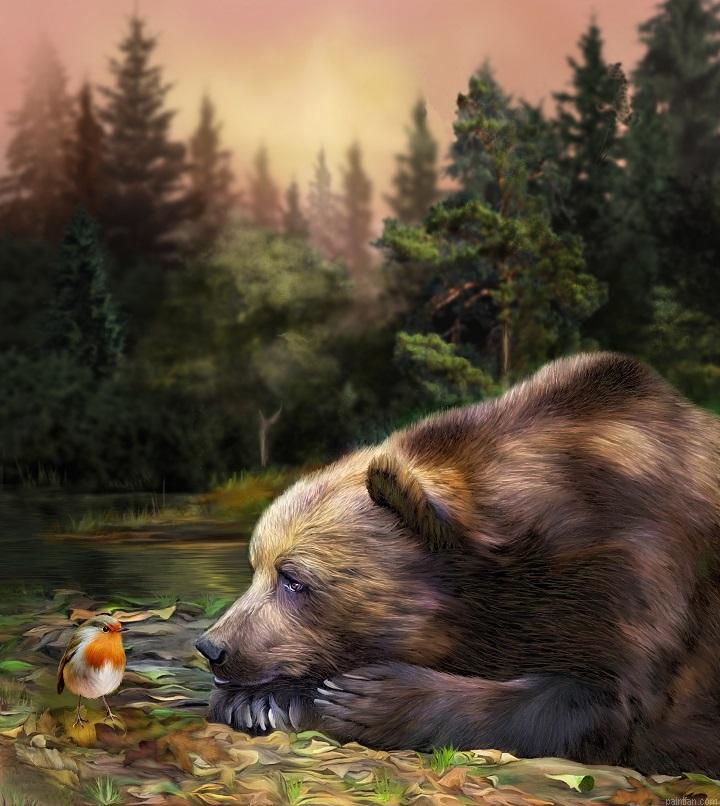 Bear Sparrow Paint By Numbers.png