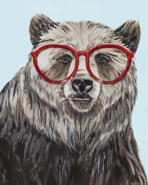 Bear With Glasses Paint By Number.png