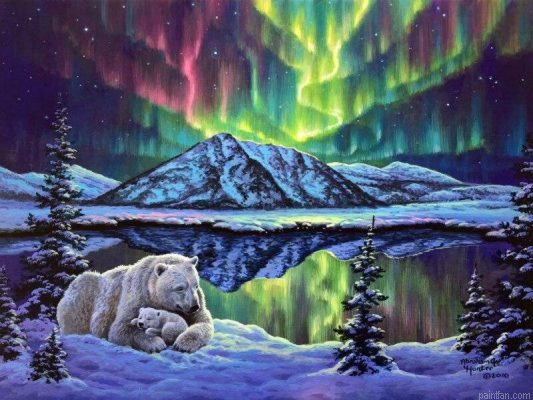 Bears In Lights Paint By Numbers.png