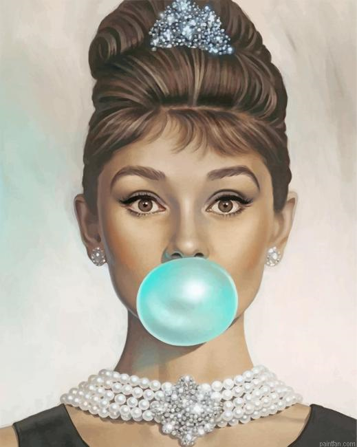 Beautiful Audrey Hepburn Paint By Number.png