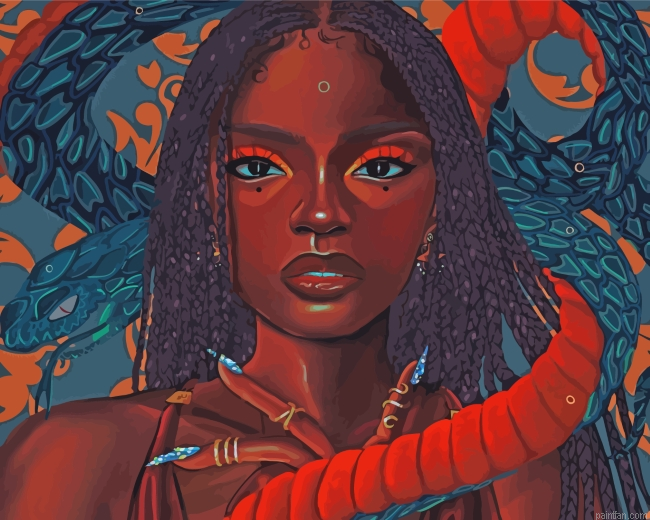 Beautiful Black Woman Paint By Number.png