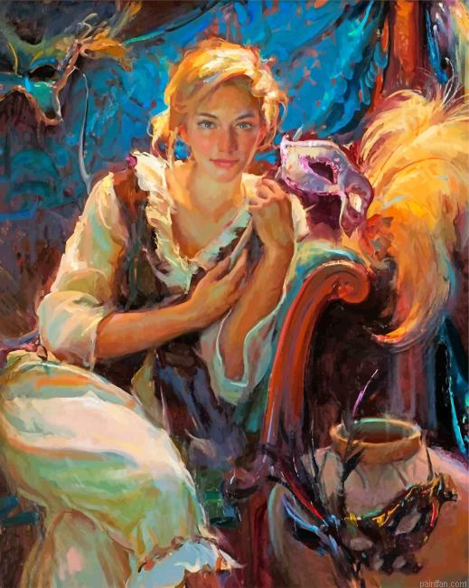 Beautiful Blond Girl Paint By Number.png