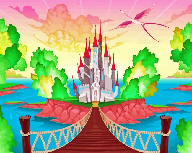 Beautiful Castle Landscape Paint By Numbers.png