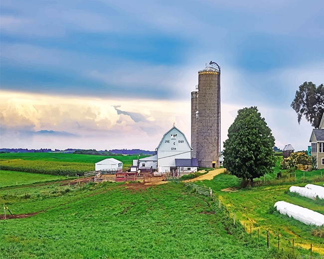 Beautiful Green Farm New Paint By Numbers.png