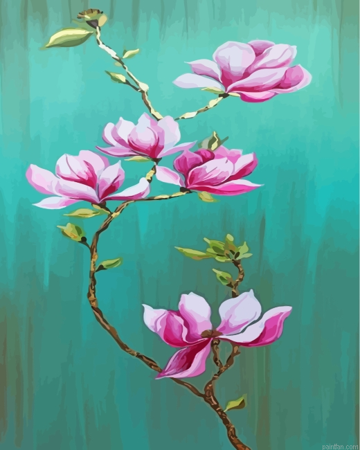 Beautiful Magnolias Paint By Numbers.png