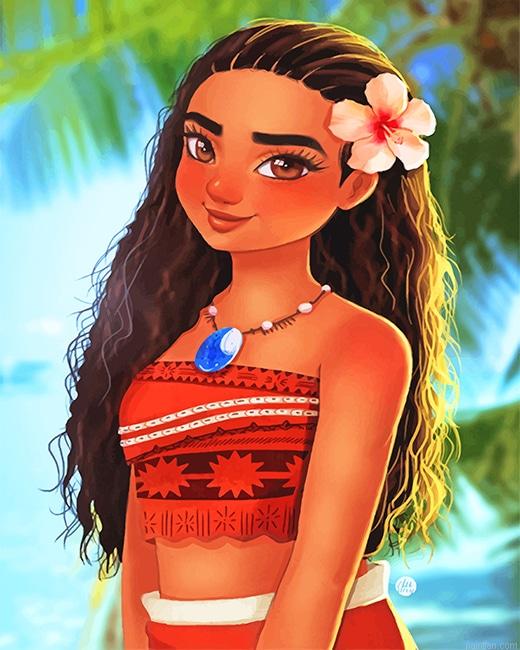 Beautiful Princess Moana New Paint By Numbers.png