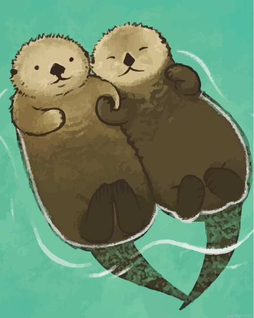 Beavers Holding Hands Paint By Number.png