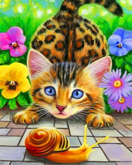 Bengal Cat Animals Paint By Numbers.png