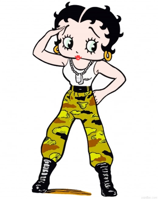 Betty Boop Army New Paint By Numbers.png