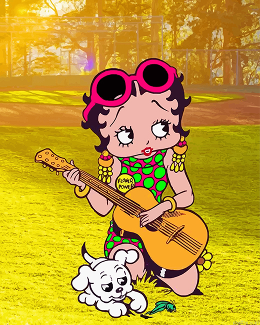 Betty Boop Playing Music Paint By Number.png