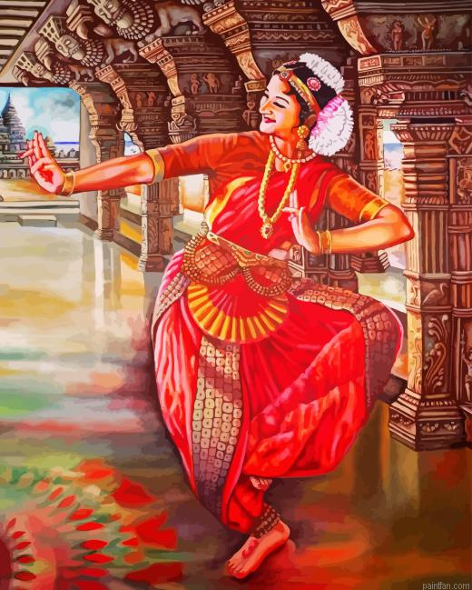 Bharatanatyam Dancer Paint By Numbers.png