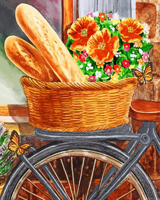Bicycle And Basket Paint By Number.png