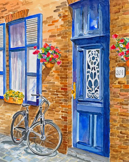 Bicycle In Brugge Paint By Number.png