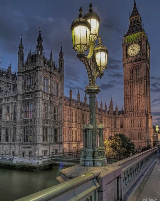 Big Ben London By Night New Paint By Numbers.png