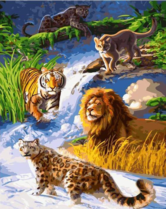 Big Cats Paint By Numbers.png