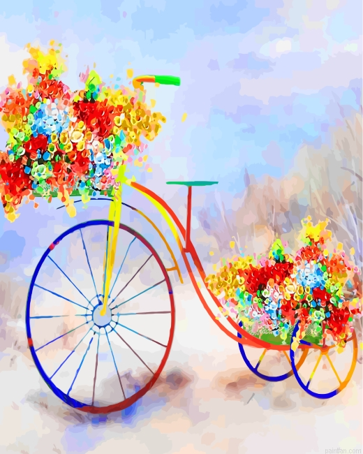 Bike And Flowers Paint By Number.png