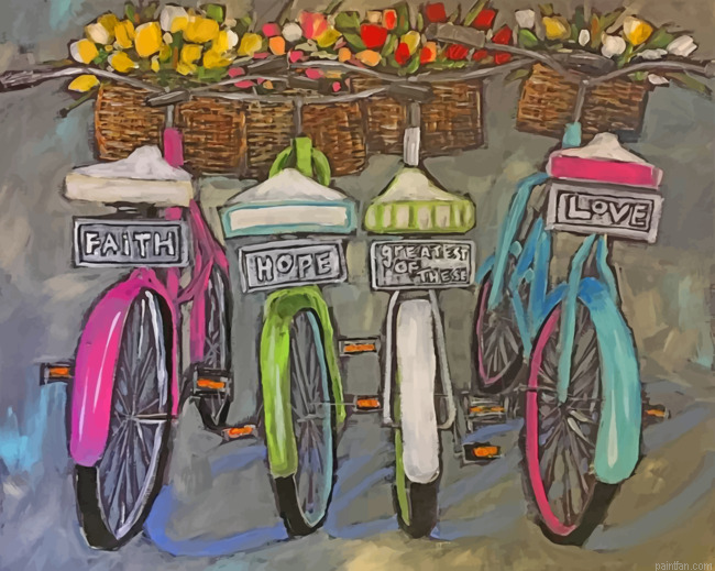 Bikes With Tulips Baskets Paint By Numbers.png