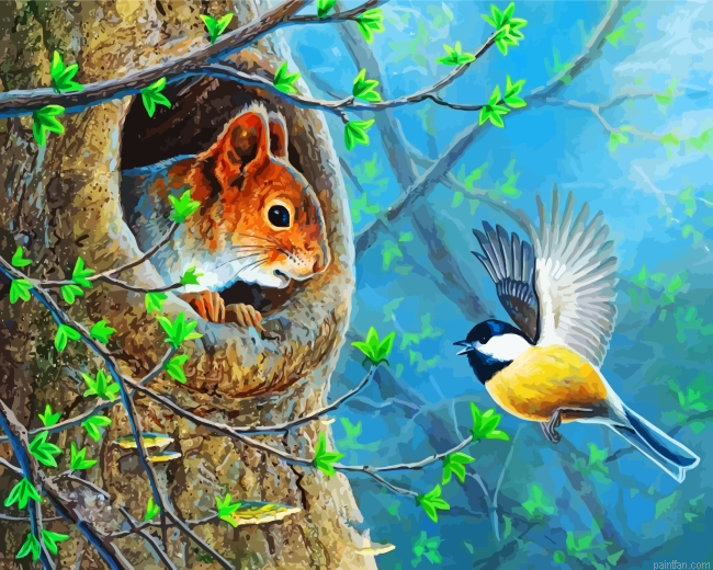 Bird And Squirrel Paint By Number.png