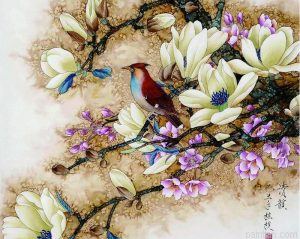 Bird Flower Paint By Numbers.png