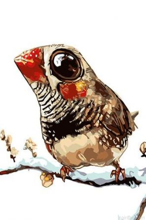 Bird On Branch Paint By Numbers.png