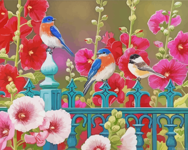 Birds And Flowers Paint By Number.png