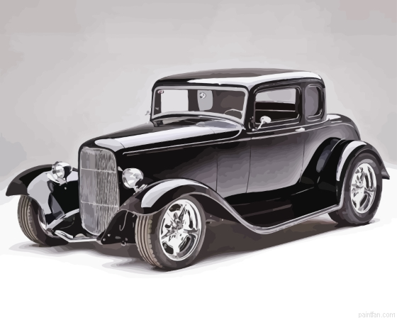 Black 1932 Ford Car Paint By Numbers.png