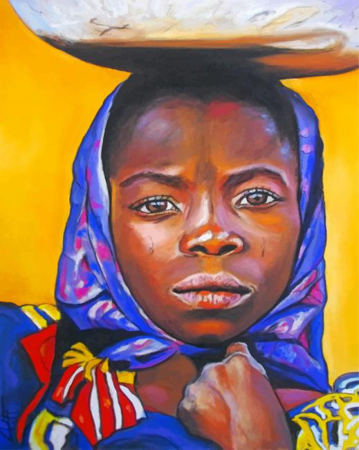 Black African Girl Paint By Number.png