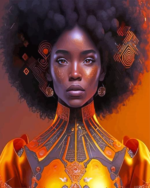 Black African Lady Paint By Numbers.png