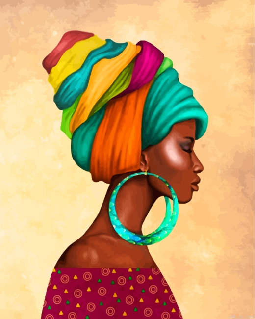 Black African Woman Paint By Number.png