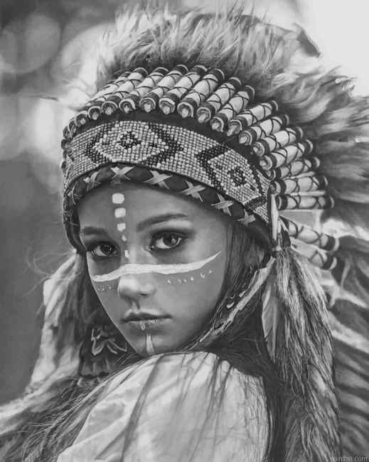 Black And White Amerindian New Paint By Numbers.png