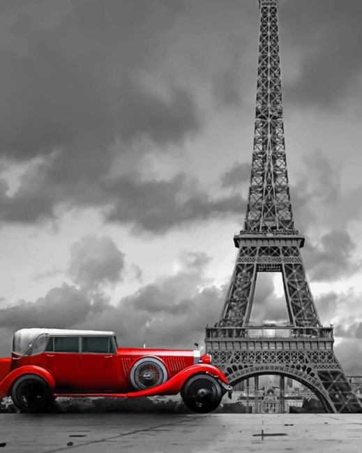 Black And White Eiffel Tower New Paint By Numbers.png