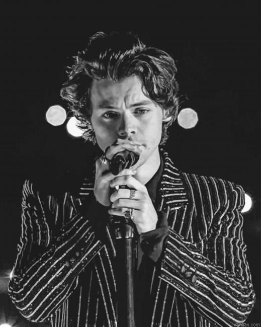 Black And White Harry Singing New Paint By Numbers.png