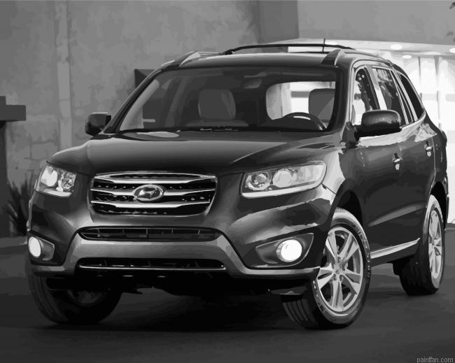 Black And White Hyundai Santa Fe Paint By Numbers.png