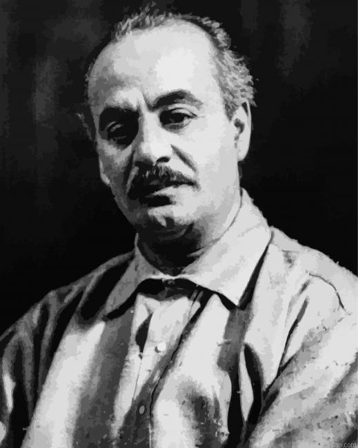 Black And White Kahlil Gibran Paint By Numbers.png
