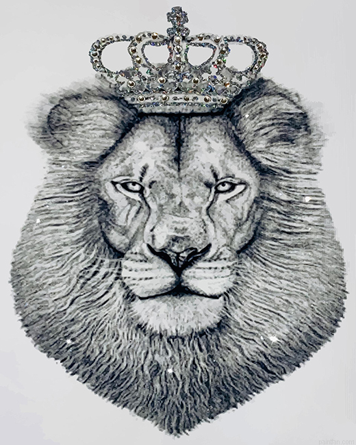 Black And White Lion King Paint By Number.png