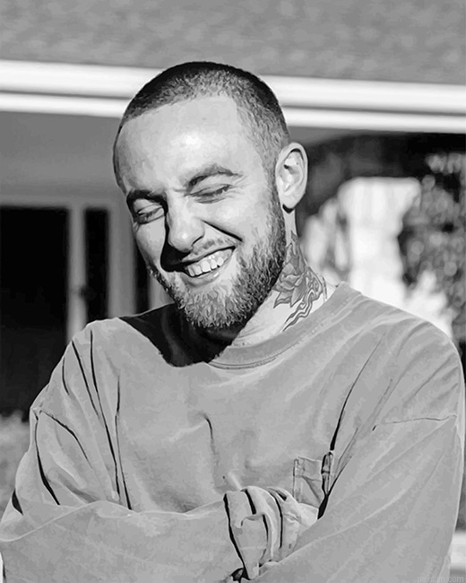 Black And White Mac Miller New Paint By Numbers.png