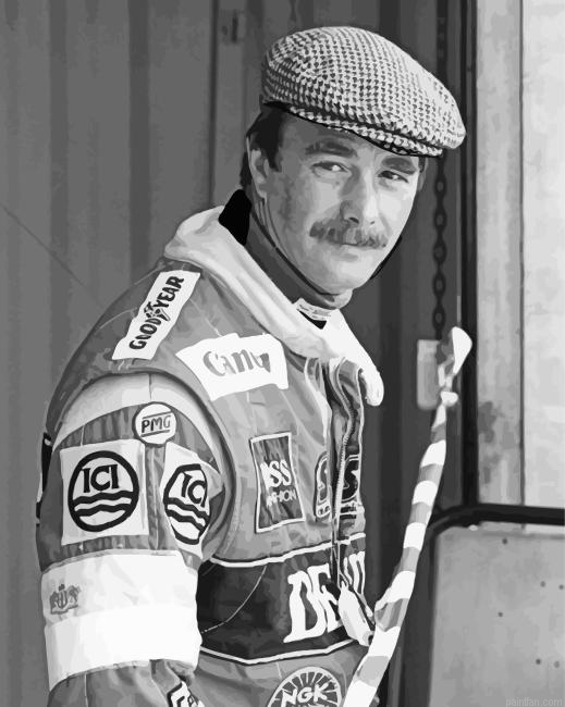Black And White Nigel Mansell Paint By Numbers.png