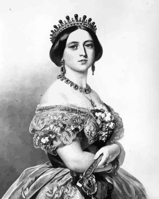 Black And White Queen Victoria Paint By Numbers.png