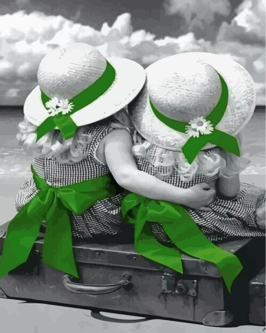 Black And White Sisters Paint By Number.png