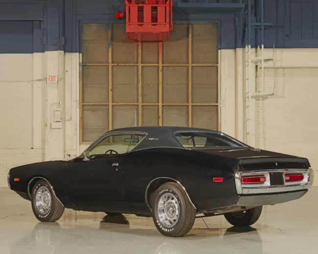Black Dodge Charger Car Paint By Number.png