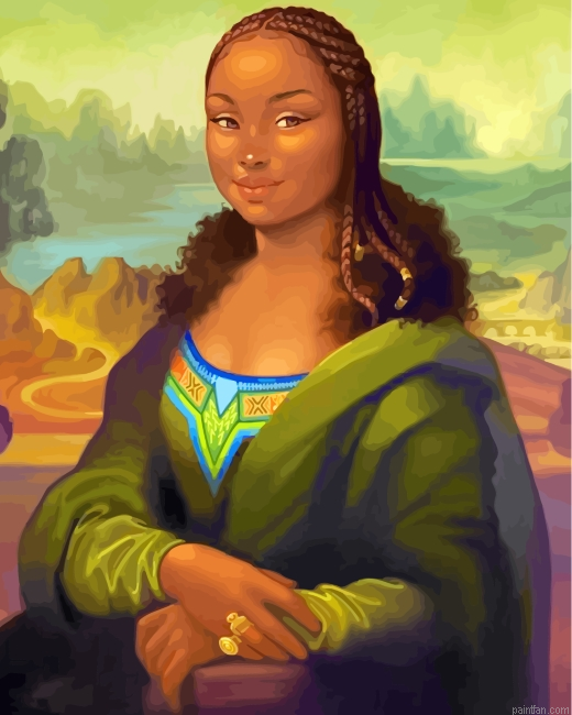 Black Gorgeous Mona Lisa Paint By Number.png