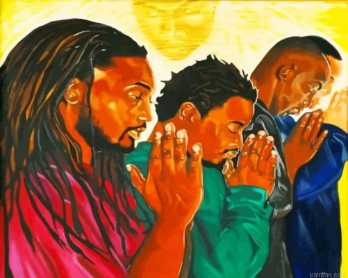 Black Men Praying Paint By Number.png