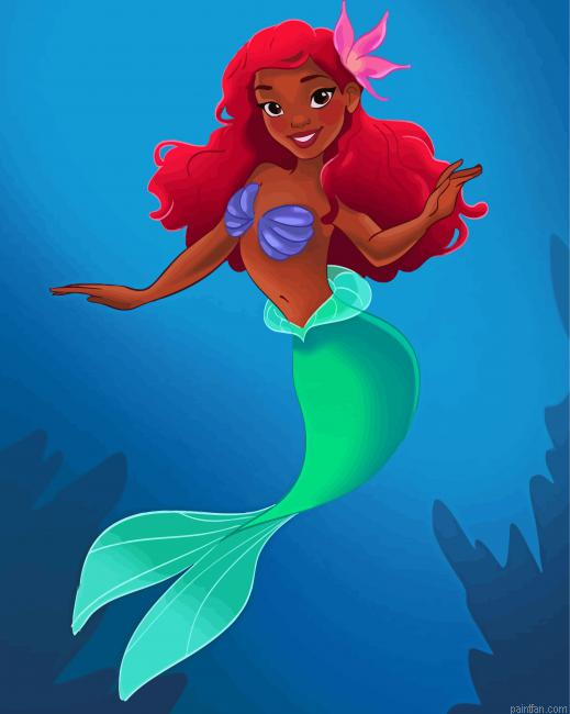 Black Mermaid Paint By Numbers.png
