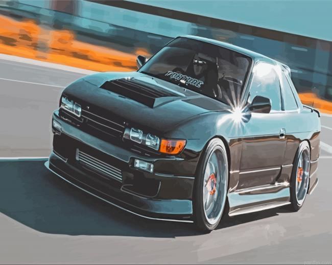 Black Nissan Silvia S13 Paint By Numbers.png
