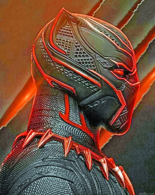 Black Panther Superheroes Paint By Numbers.png