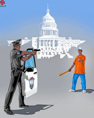 Black Police Man Paint By Number.png