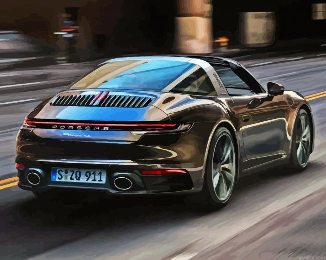 Black Porsche Targa Paint By Numbers.png