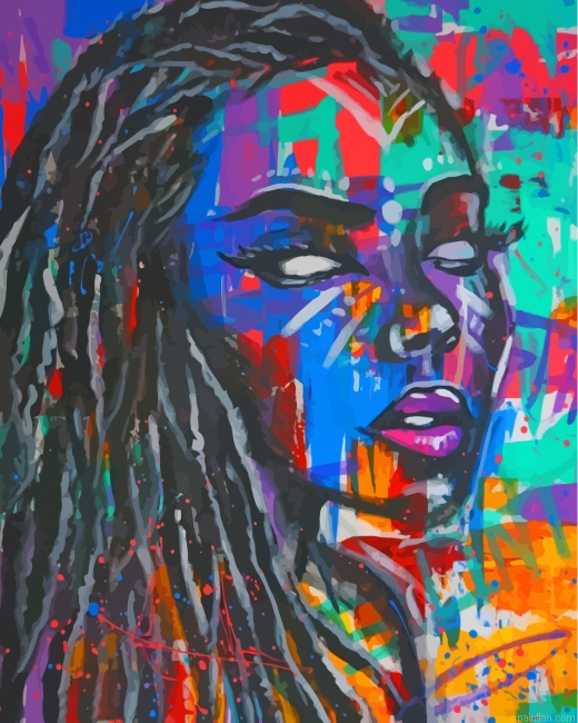 Black Woman Paint By Number.png