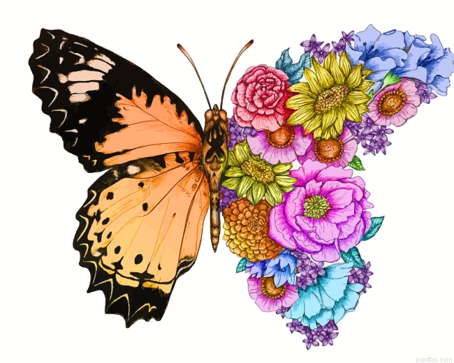 Blooming Butterfly Paint By Number.png