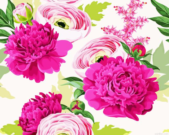 Blooming Peonies And Ranunculus Paint By Numbers.png